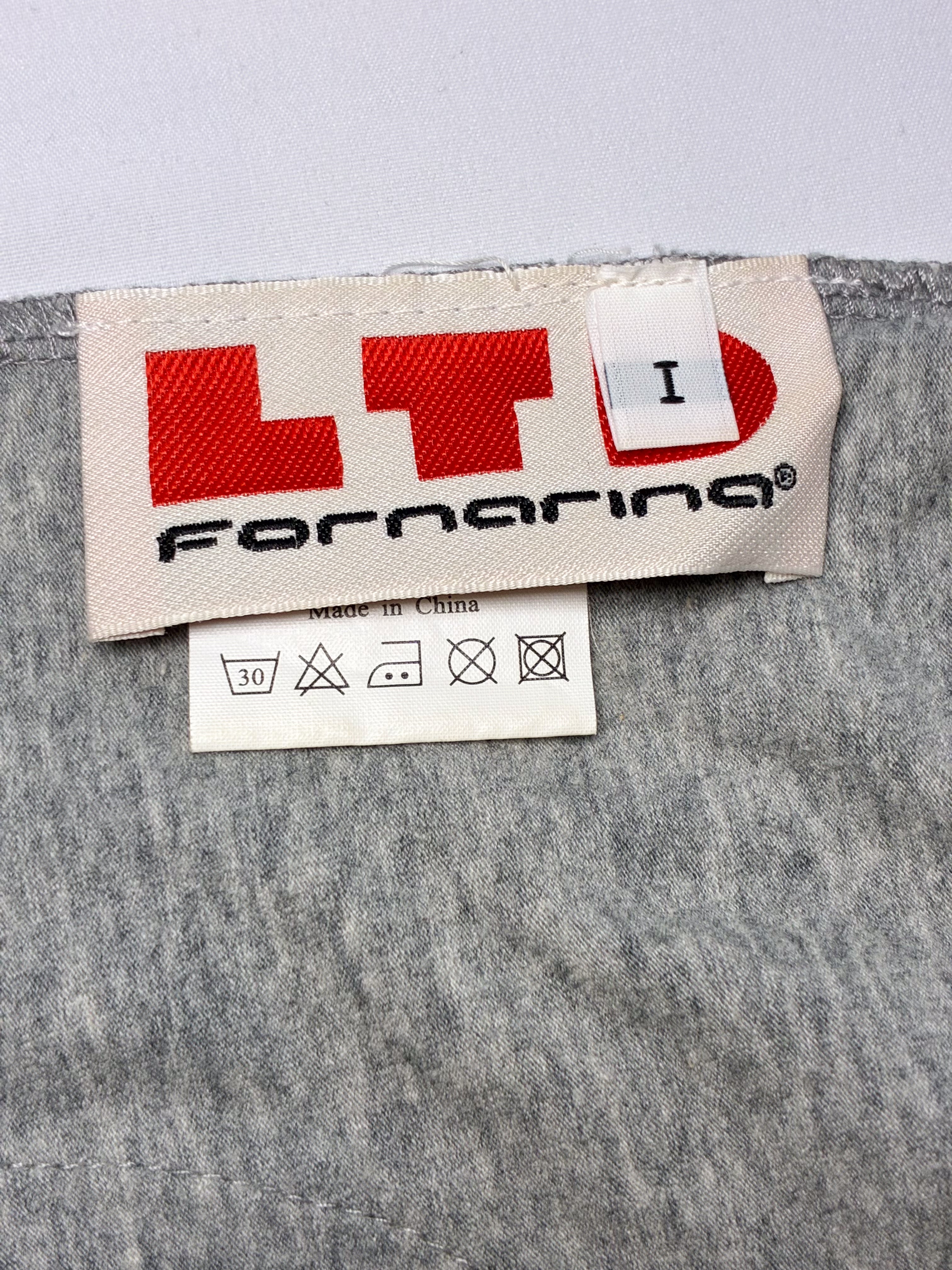 Fornarina 2000s Grey Ribbed Heart Cutout Back Cami - S/M