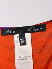 Les Copains 2000s Pink and Orange Silk Chiffon Handkerchief Hem Dress - M