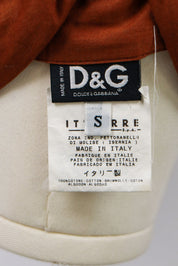 D&G 2000s Rust Cotton Gauze Blouse with Flared Sleeves