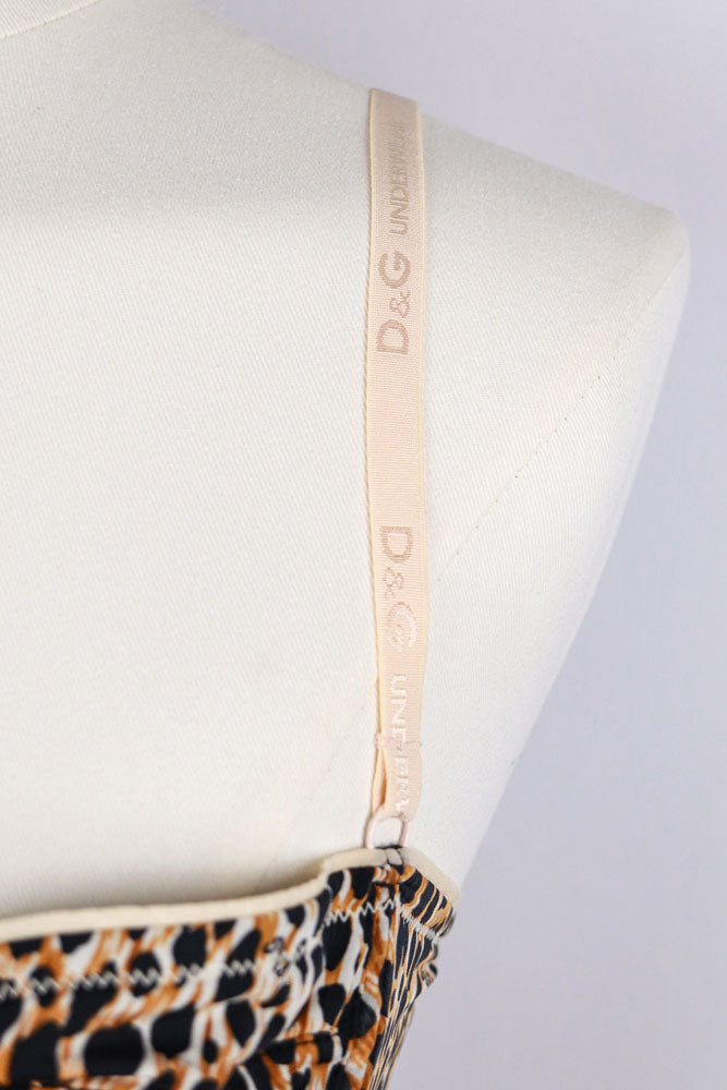 D&G 2000s Leopard Print Stetch Cami Top