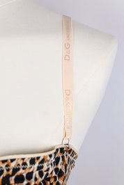 D&G 2000s Leopard Print Stetch Cami Top