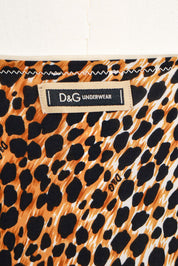 D&G 2000s Leopard Print Stetch Cami Top