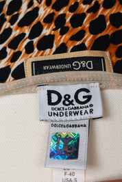 D&G 2000s Leopard Print Stetch Cami Top