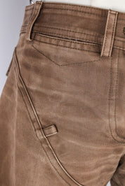 Dolce & Gabbana 1999 Brown Flared Pants with Gold Belt Buckle