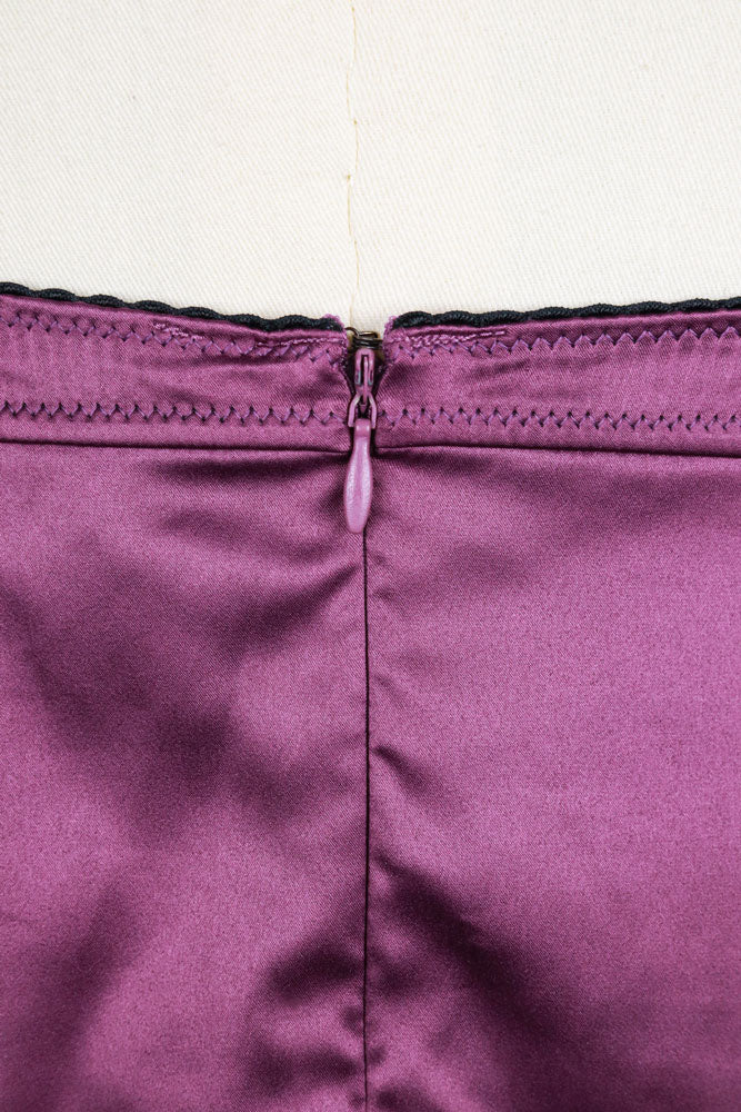 D&G 2000s Purple & Black Stretch Cami Top