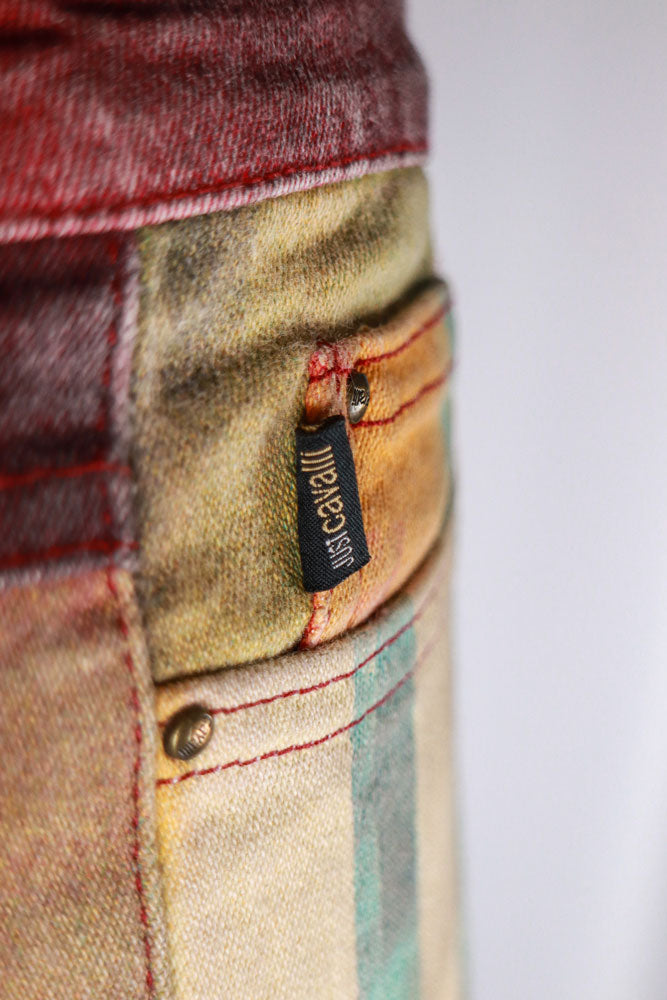 Just Cavalli 2001 Pixel Face Printed Jeans