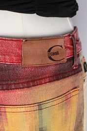 Just Cavalli 2001 Pixel Face Printed Jeans
