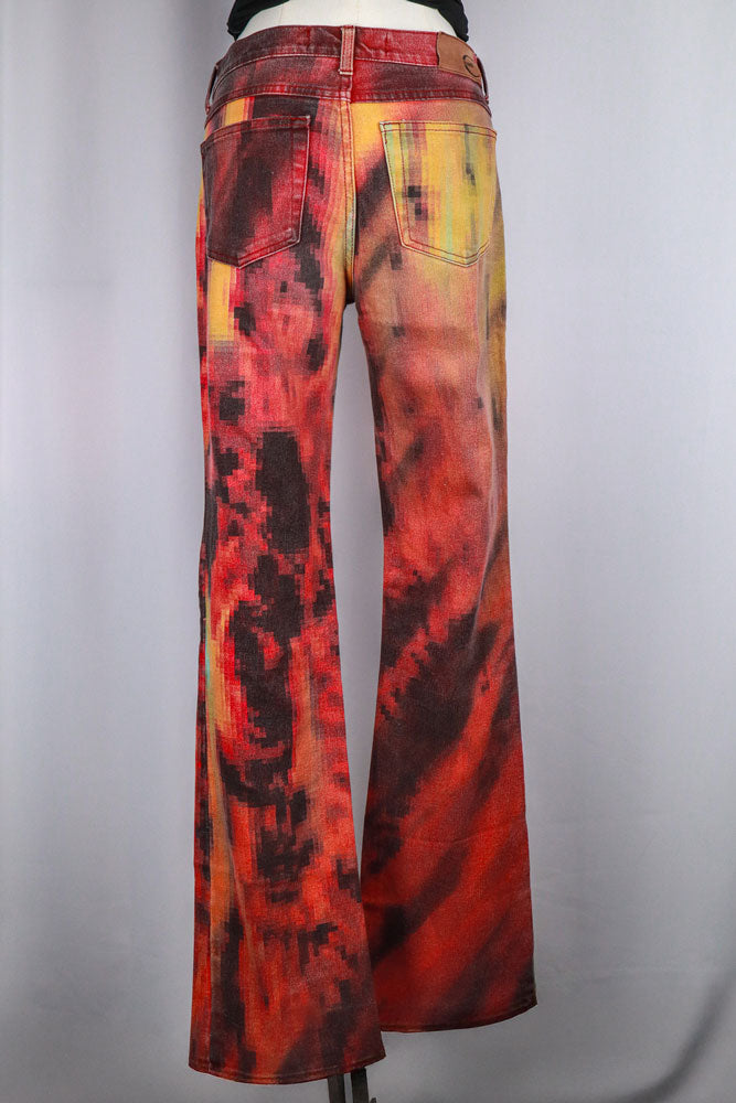 Just Cavalli 2001 Pixel Face Printed Jeans
