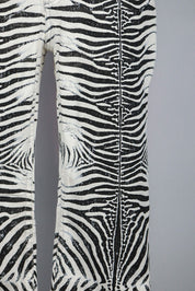 Roberto Cavalli Early 2000s Zebra Print Jeans