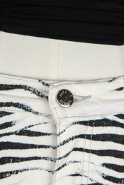Roberto Cavalli Early 2000s Zebra Print Jeans