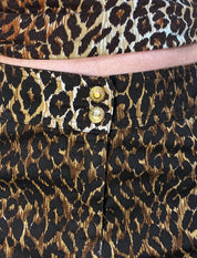 Dolce & Gabbana Beachwear 2000s Leopard Print Sleeping Leopard Micro Mini Skirt - W33