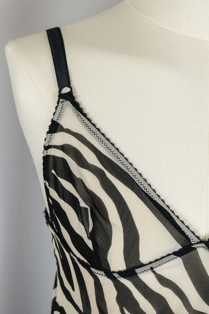 D&G 2000s Zebra Mesh Cami Top