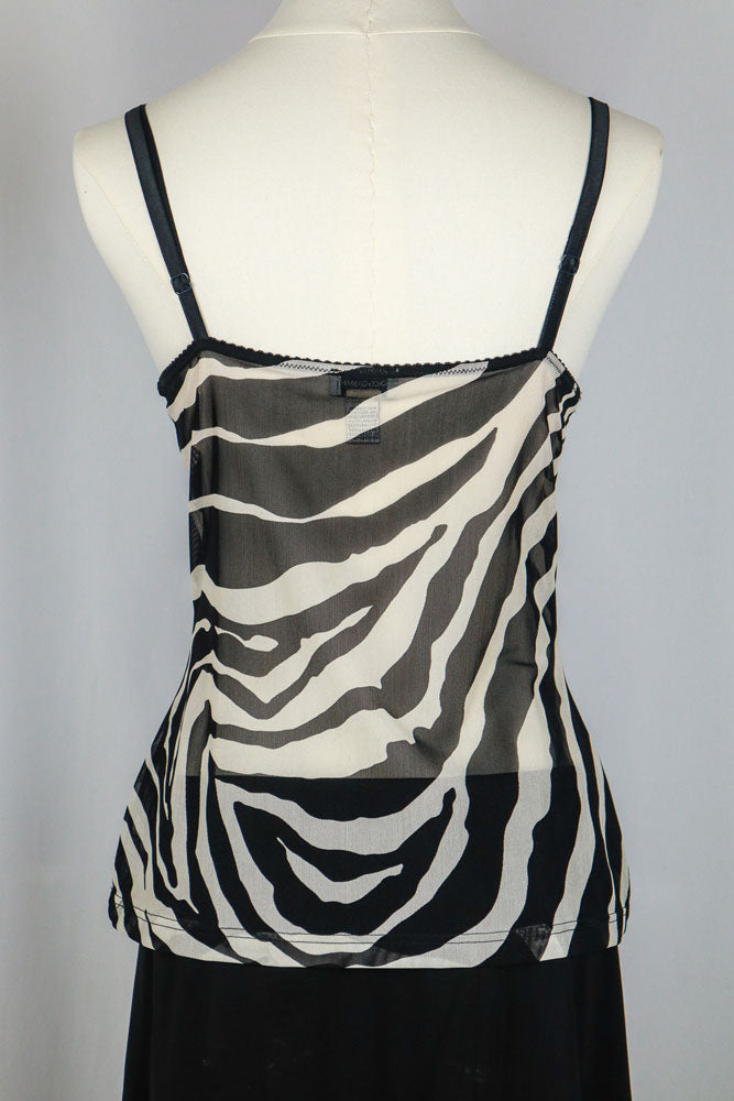 D&G 2000s Zebra Mesh Cami Top