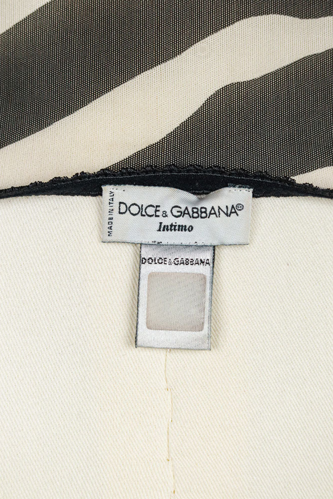 D&G 2000s Zebra Mesh Cami Top