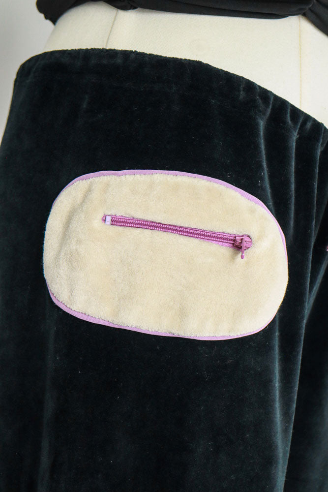 Miss Sixty 2000s Black Velour Drawstring Pants