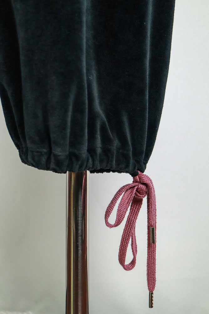 Miss Sixty 2000s Black Velour Drawstring Pants