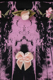 Blumarine 2000s Black Satin Tank with Pink Trim