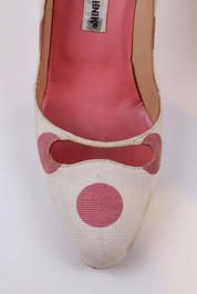 Manolo Blahnik 2000 Polka Dot Canvas Pumps