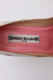 Manolo Blahnik 2000 Polka Dot Canvas Pumps