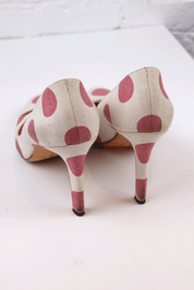 Manolo Blahnik 2000 Polka Dot Canvas Pumps