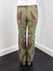 Just Cavalli 2000s Psychedelic Marbled Print Flared Jeans - W32