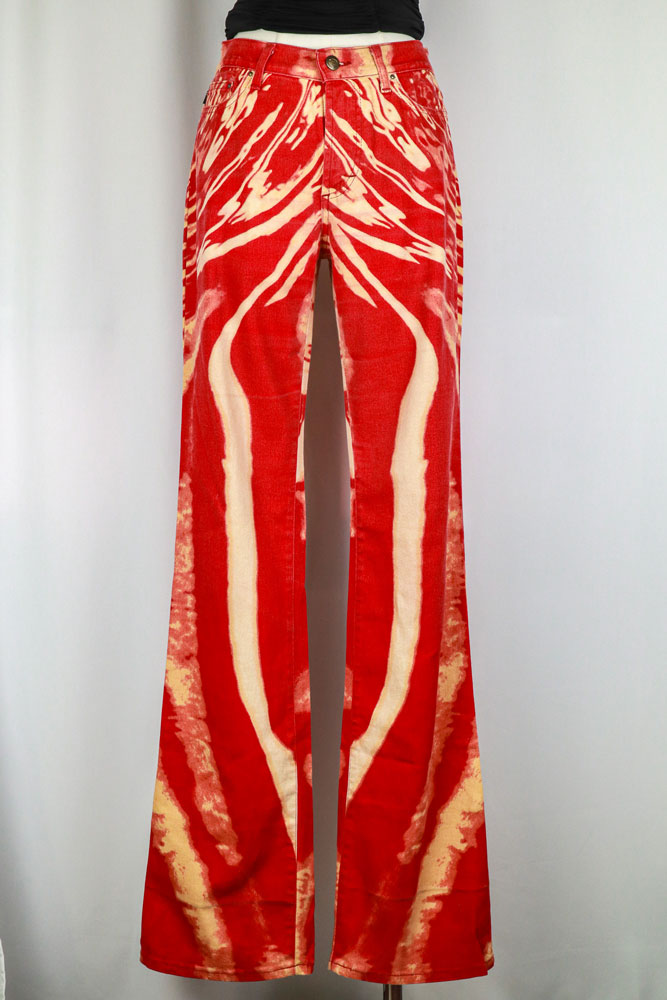 Just Cavalli SS2002 Psychedelic Lava Zebra Print Jeans