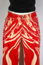 Just Cavalli SS2002 Psychedelic Lava Zebra Print Jeans
