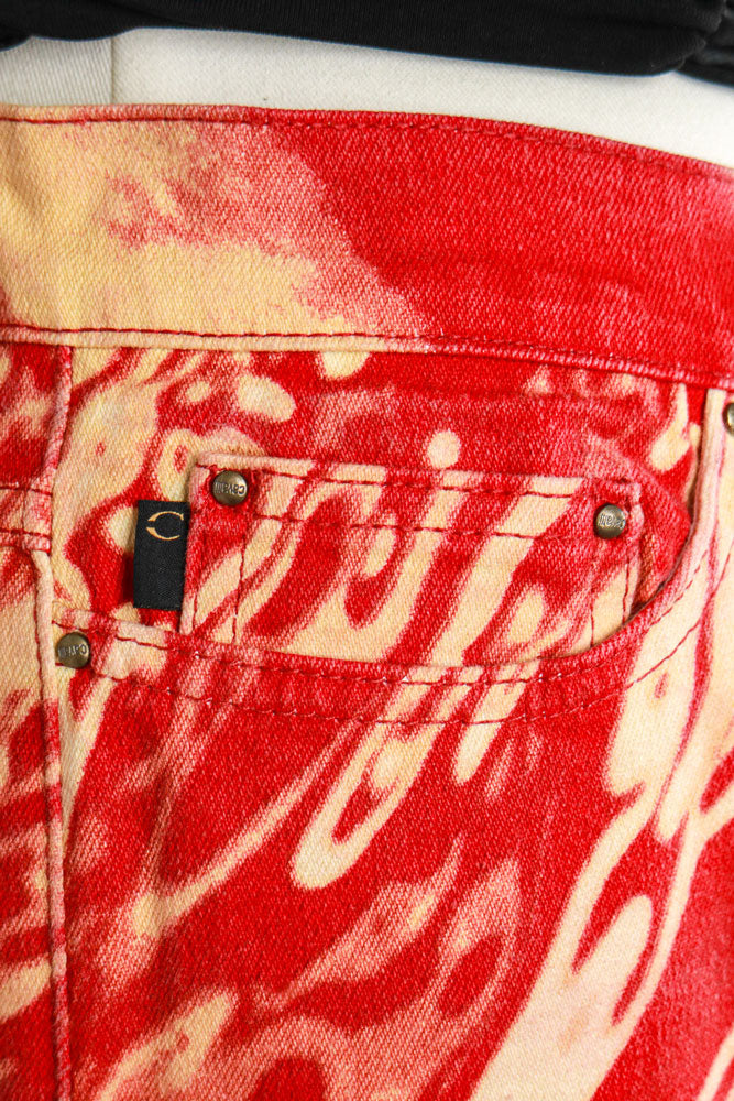 Just Cavalli SS2002 Psychedelic Lava Zebra Print Jeans