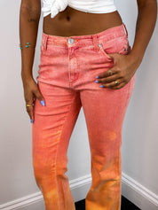 Roberto Cavalli 2000s Sunset Ombre Flared Jeans - W28