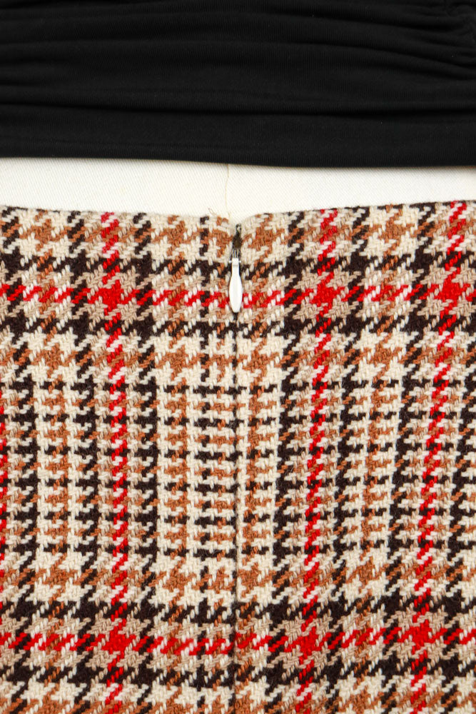 Miss Sixty 2000s Plaid Wool Mini Skirt