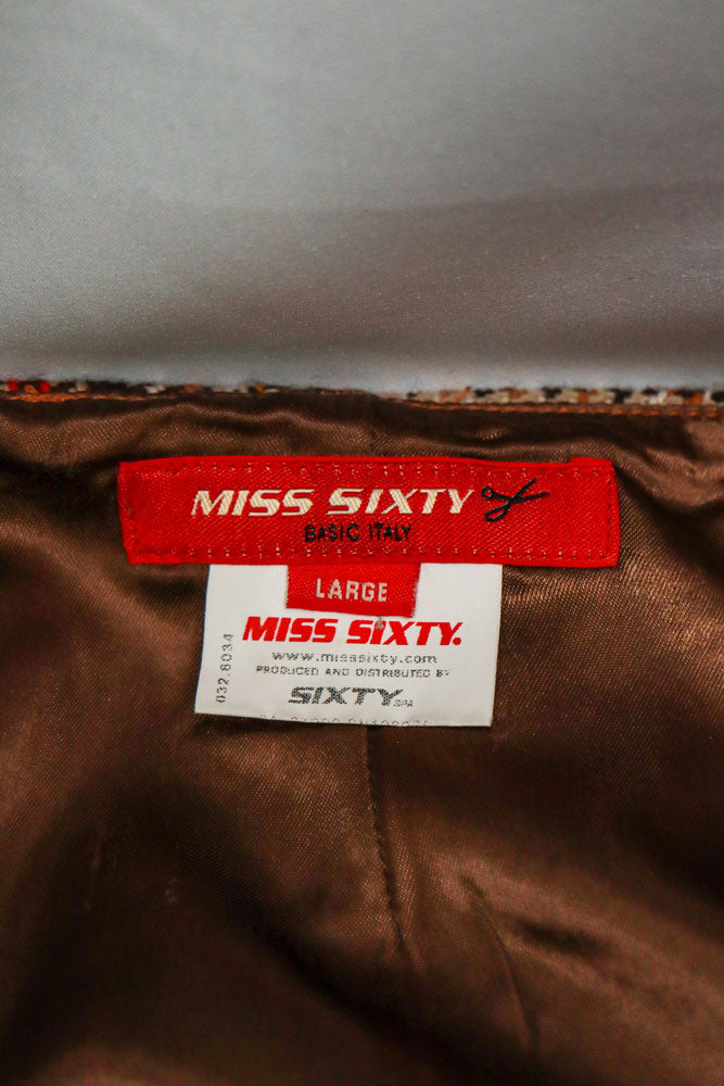 Miss Sixty 2000s Plaid Wool Mini Skirt