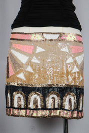 AllSaints Sequin Art Deco Mini Skirt