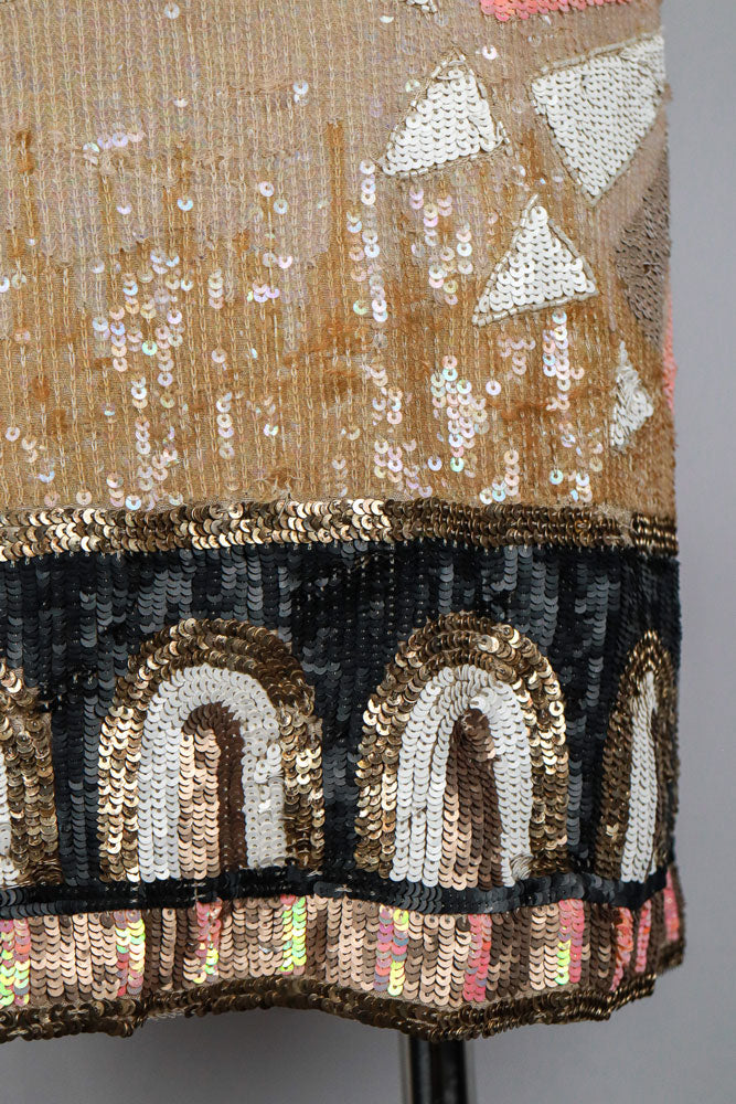 AllSaints Sequin Art Deco Mini Skirt
