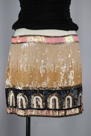 AllSaints Sequin Art Deco Mini Skirt