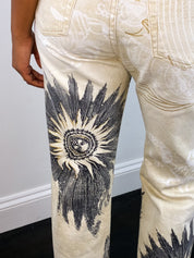 Just Cavalli FW2003 Scorpio Astrology Print Jeans - W29