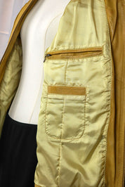 Yellow Lamb Leather Moto Jacket