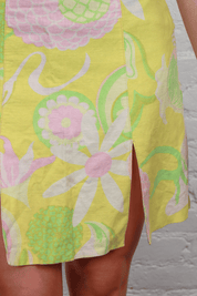 D&G Yellow Graphic Mini Dress