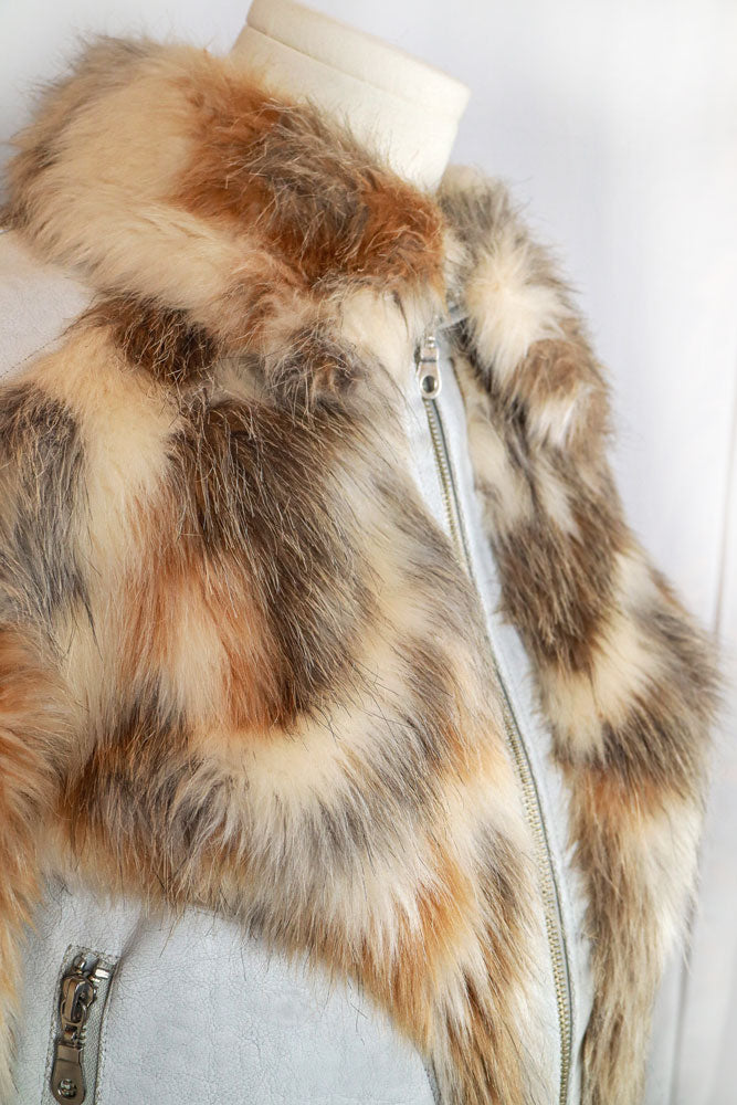 2000s Faux Fur Trimmed Jacket