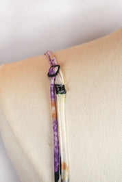 Roberto Cavalli 2000s Purple and White Floral Ruched Mini Dress