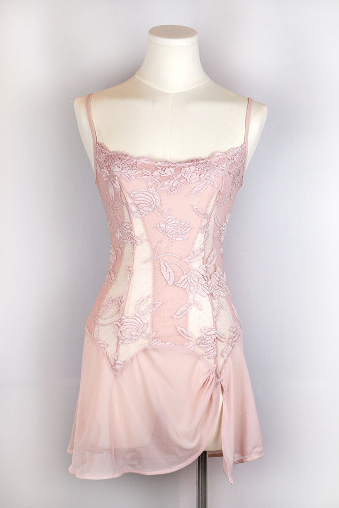 La Perla Soft Pink Lace Slip Dress