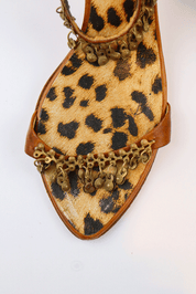 Roberto Cavalli Charm Strap Cheetah Sandals