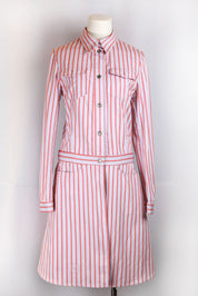 Versus Versace SS 2002 Pink and Orange Striped Trench