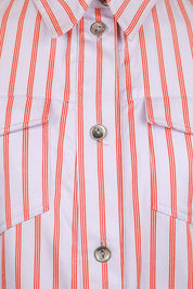 Versus Versace SS 2002 Pink and Orange Striped Trench