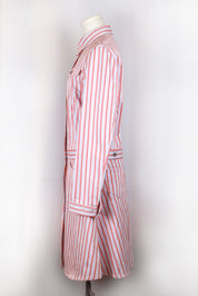 Versus Versace SS 2002 Pink and Orange Striped Trench