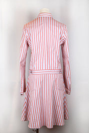 Versus Versace SS 2002 Pink and Orange Striped Trench