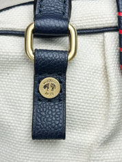 Black Fleece by Thom Browne for Brooks Brothers 2000s Canvas & Leather Colorblock Bowler Bag