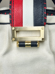 Black Fleece by Thom Browne for Brooks Brothers 2000s Canvas & Leather Colorblock Bowler Bag