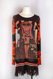 Custo Barcelona 2000s Graphic Bikini-Woman Dress