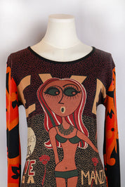 Custo Barcelona 2000s Graphic Bikini-Woman Dress