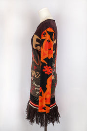 Custo Barcelona 2000s Graphic Bikini-Woman Dress